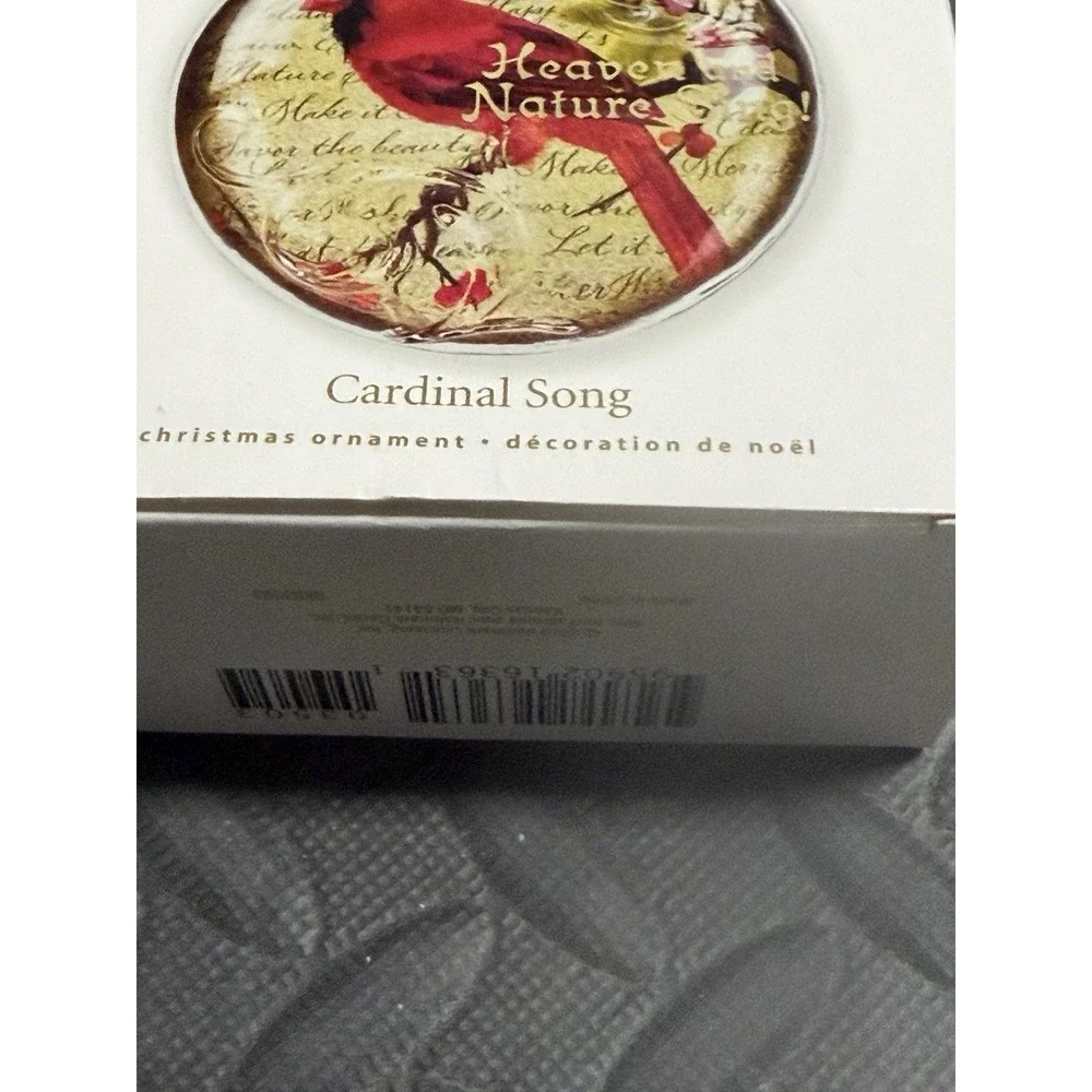 Hallmark Keepsake Cardinal‎ Song 2010 Heaven and Nature Sing Glass Ornament New